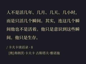 我为人生的几个瞬间活着